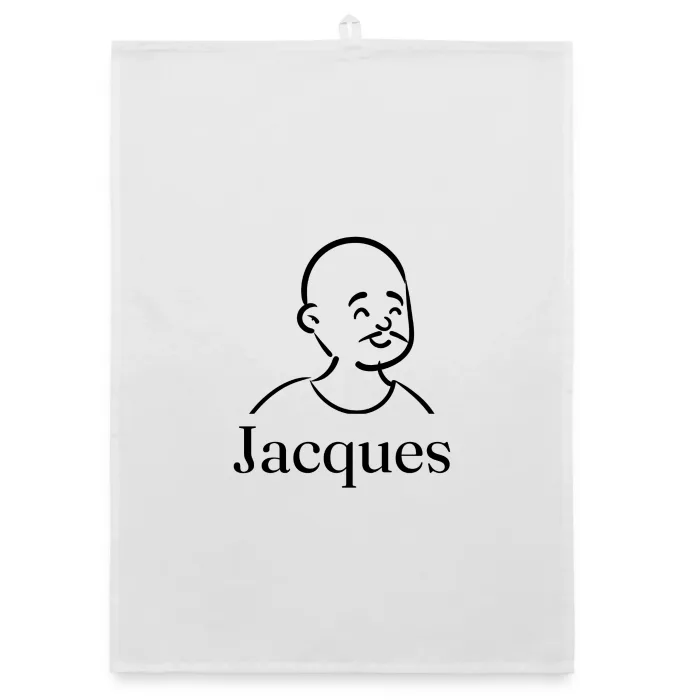 Torchon personnalisé au prénom Jacques