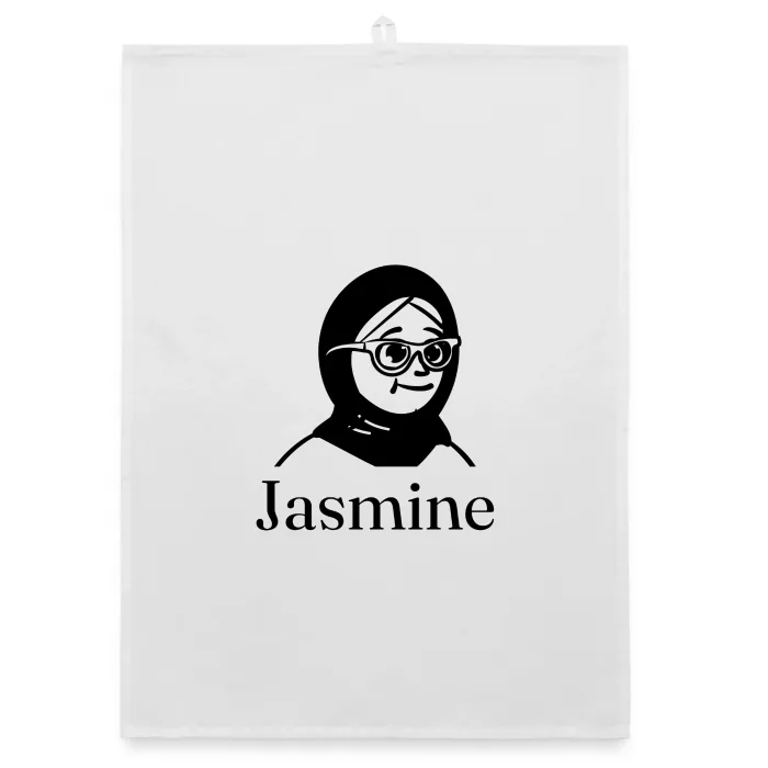 Torchon personnalisé au prénom Jasmine