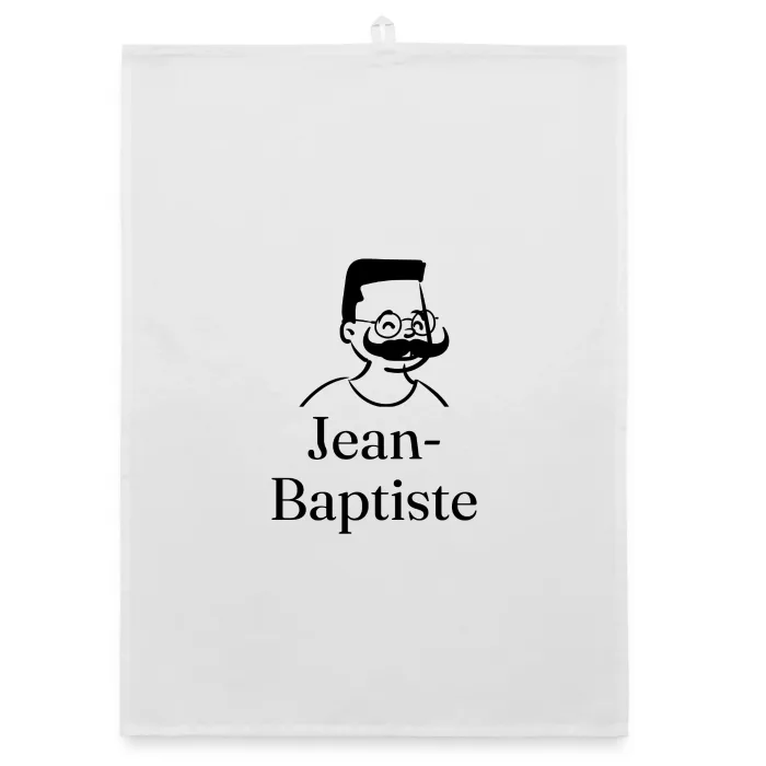 Torchon personnalisé au prénom Jean-Baptiste