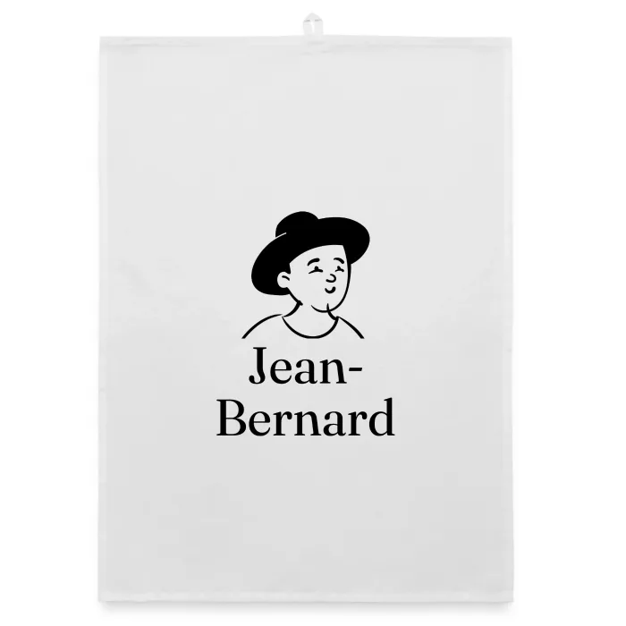 Torchon personnalisé au prénom Jean-Bernard