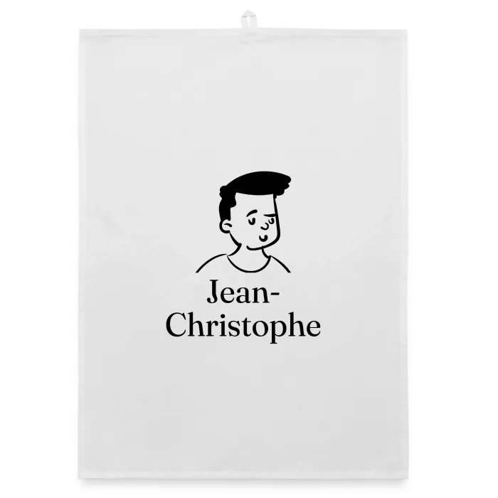 Torchon personnalisé au prénom Jean-Christophe