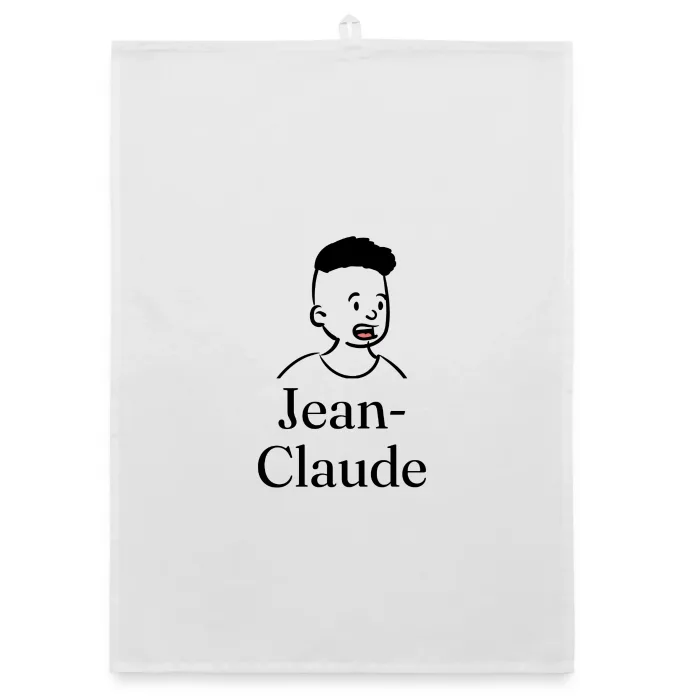 Torchon personnalisé au prénom Jean-Claude