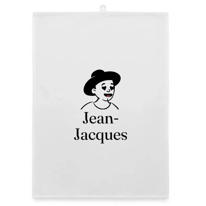 Torchon personnalisé au prénom Jean-Jacques