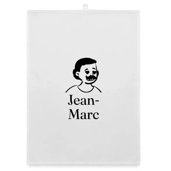 Torchon personnalisé au prénom Jean-Marc