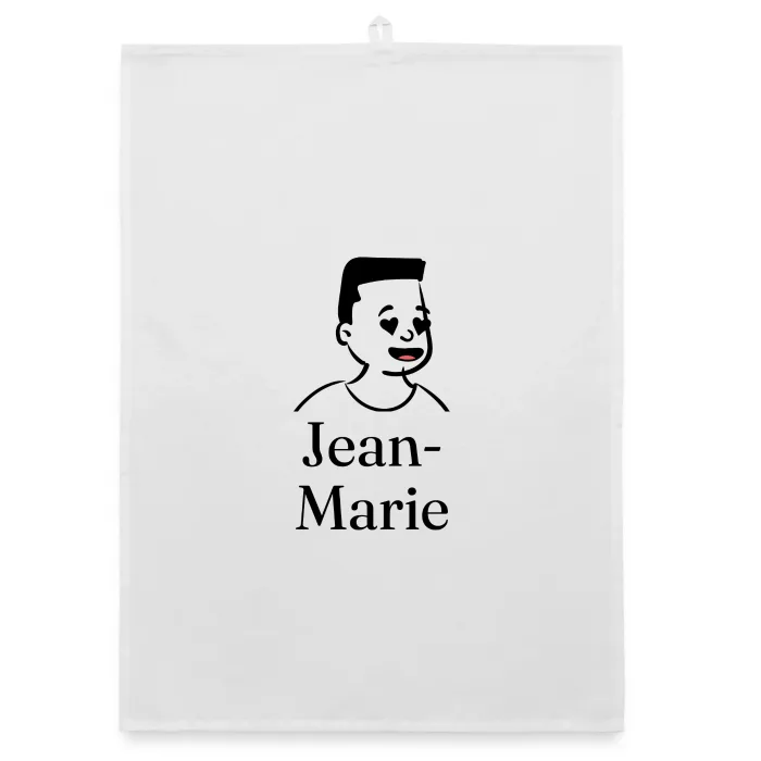 Torchon personnalisé au prénom Jean-Marie