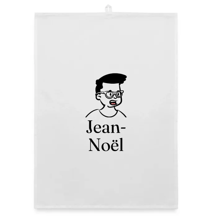 Torchon personnalisé au prénom Jean-Noël