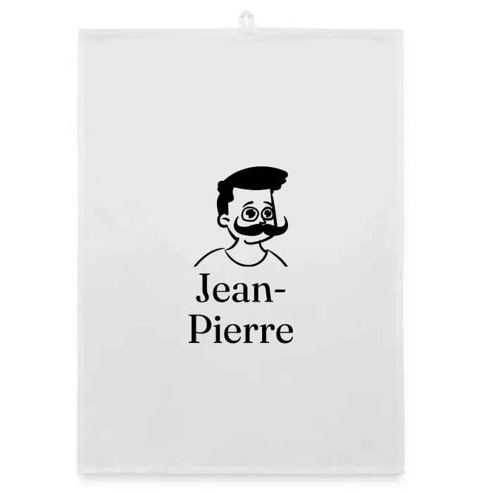Torchon personnalisé au prénom Jean-Pierre
