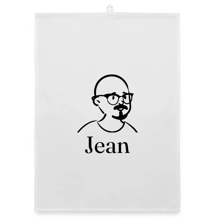Torchon personnalisé au prénom Jean