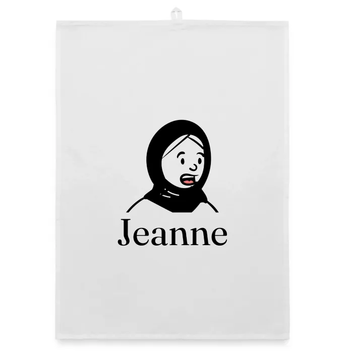 Torchon personnalisé au prénom Jeanne