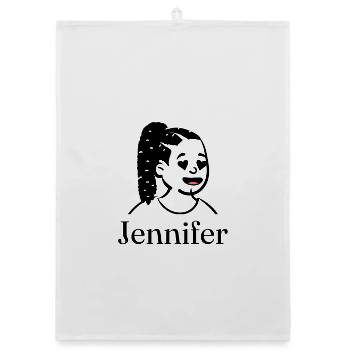 Torchon personnalisé au prénom Jennifer