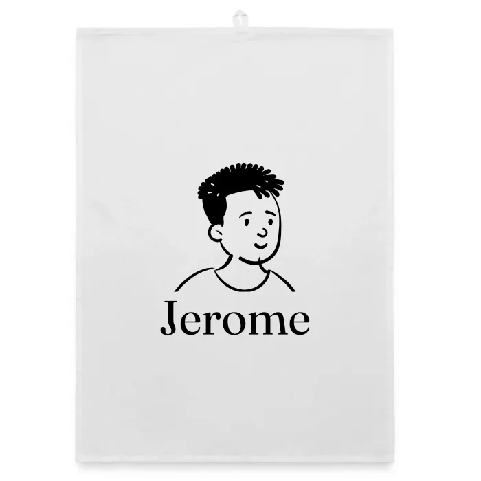 Torchon personnalisé au prénom Jerome