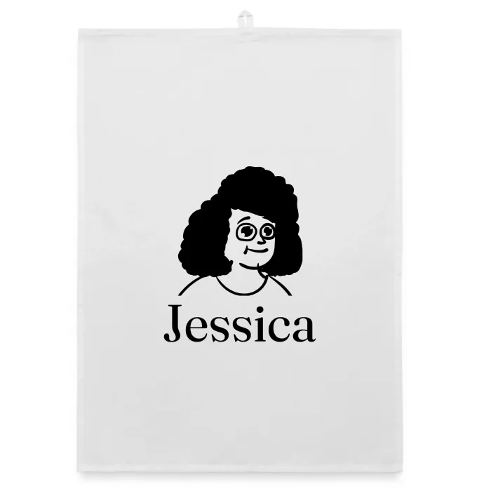 Torchon personnalisé au prénom Jessica