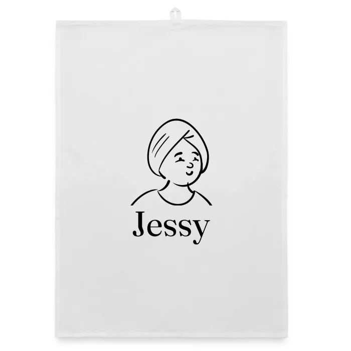 Torchon personnalisé au prénom Jessy