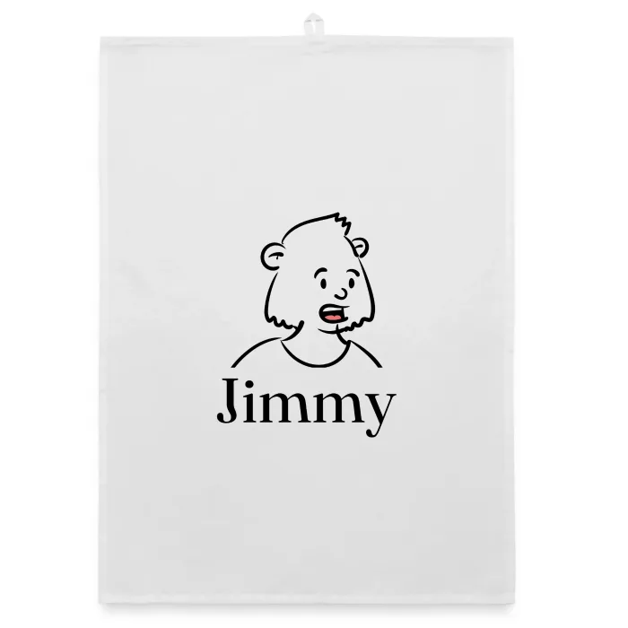 Torchon personnalisé au prénom Jimmy