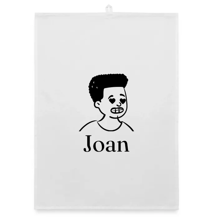 Torchon personnalisé au prénom Joan