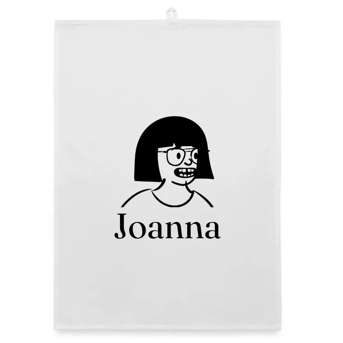 Torchon personnalisé au prénom Joanna