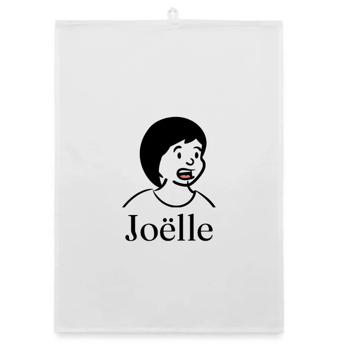 Torchon personnalisé au prénom Joëlle