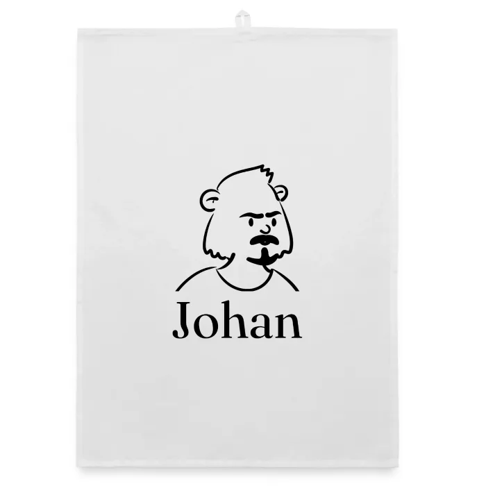 Torchon personnalisé au prénom Johan