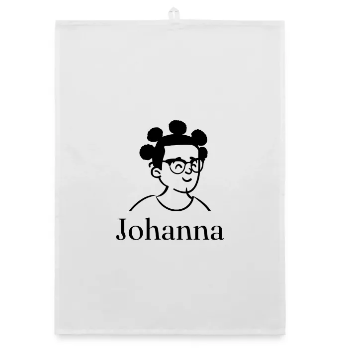Torchon personnalisé au prénom Johanna