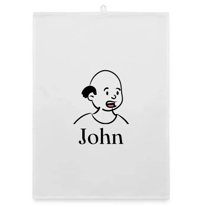Torchon personnalisé au prénom John