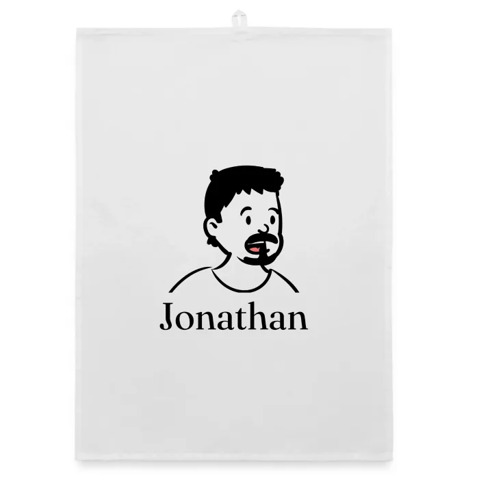 Torchon personnalisé au prénom Jonathan