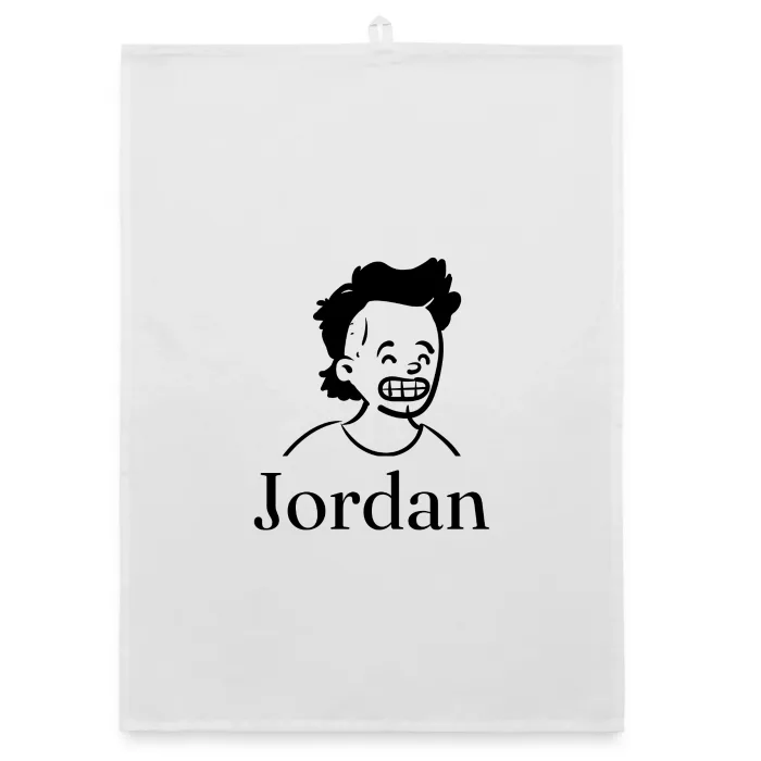 Torchon personnalisé au prénom Jordan