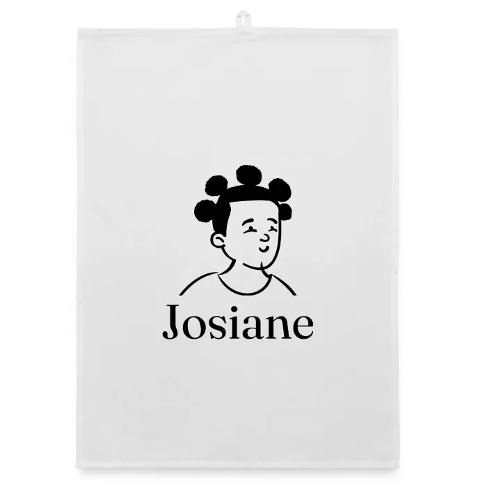 Torchon personnalisé au prénom Josiane
