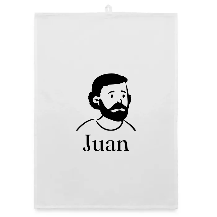 Torchon personnalisé au prénom Juan