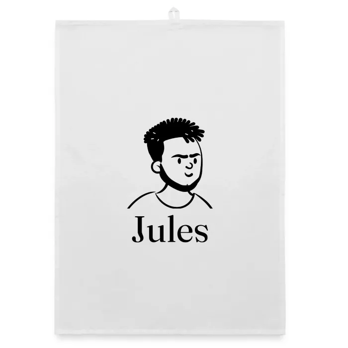 Torchon personnalisé au prénom Jules
