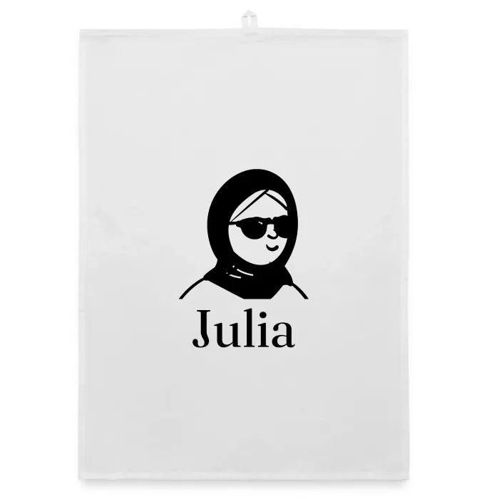 Torchon personnalisé au prénom Julia