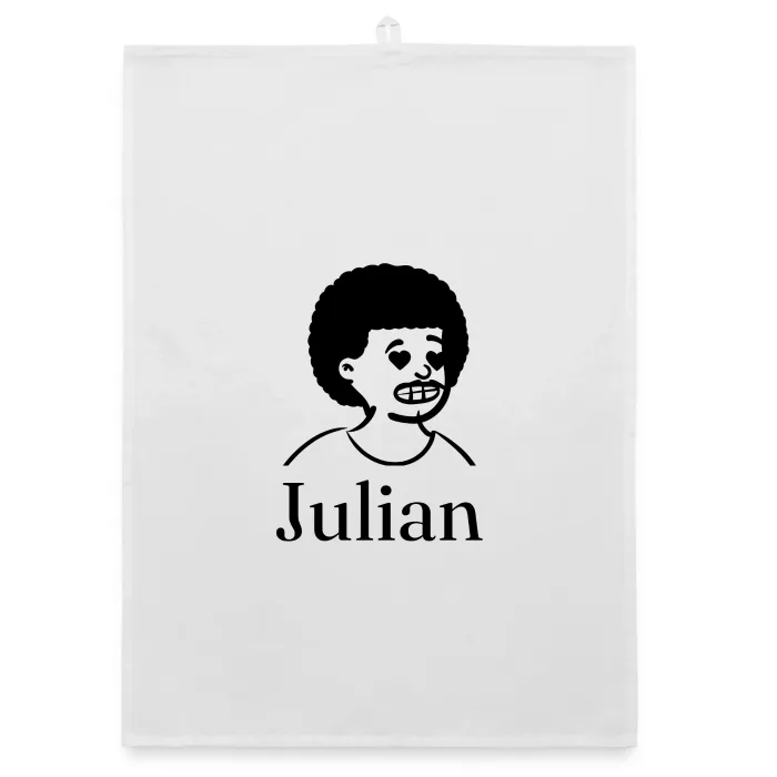 Torchon personnalisé au prénom Julian
