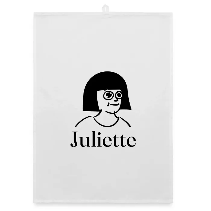 Torchon personnalisé au prénom Juliette