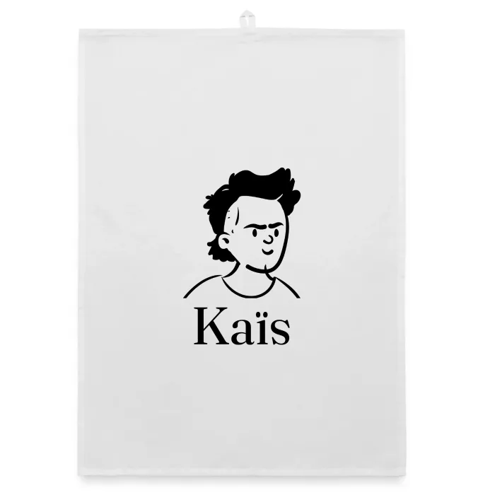 Torchon personnalisé au prénom Kaïs