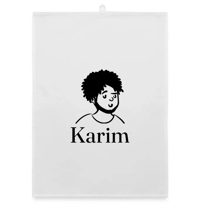 Torchon personnalisé au prénom Karim