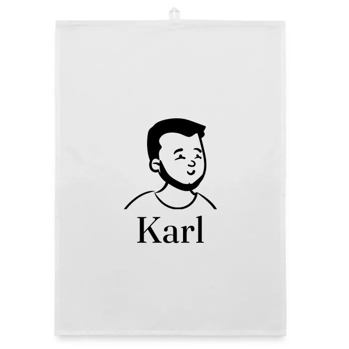 Torchon personnalisé au prénom Karl