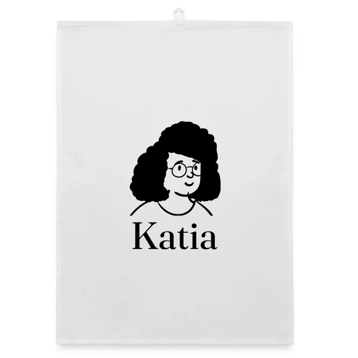 Torchon personnalisé au prénom Katia