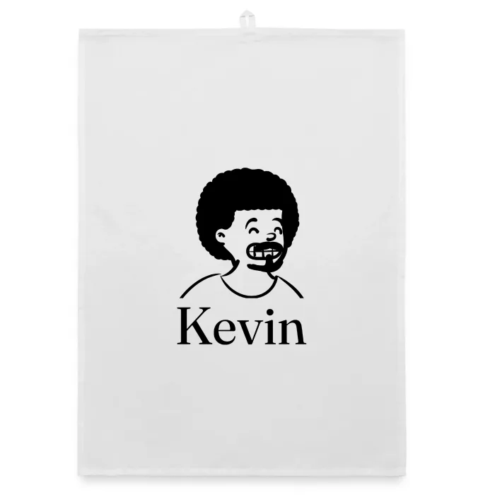 Torchon personnalisé au prénom Kevin