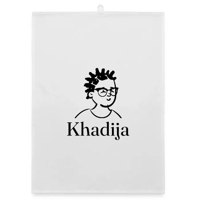 Torchon personnalisé au prénom Khadija