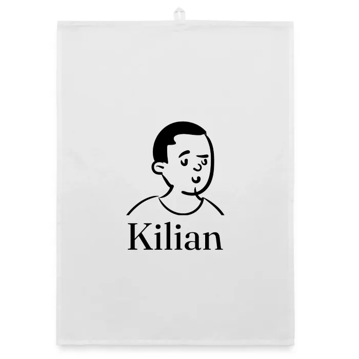Torchon personnalisé au prénom Kilian