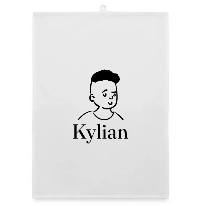 Torchon personnalisé au prénom Kylian