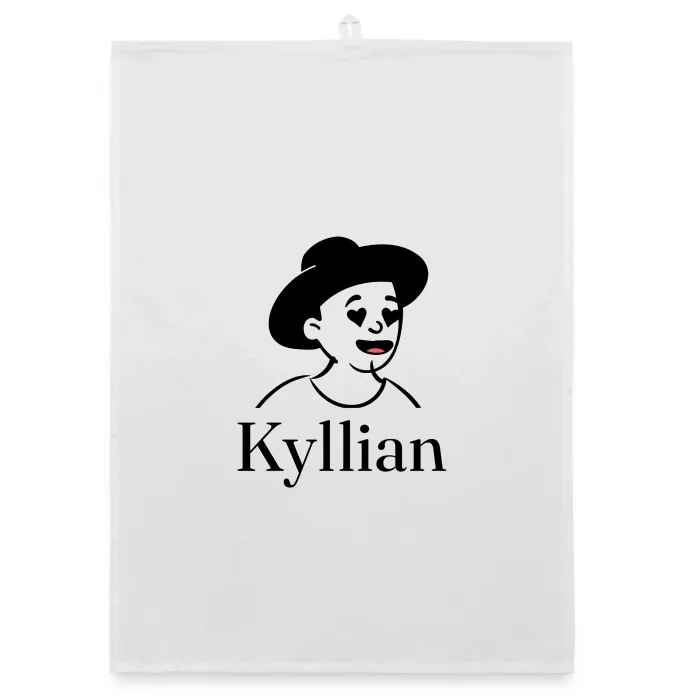 Torchon personnalisé au prénom Kyllian