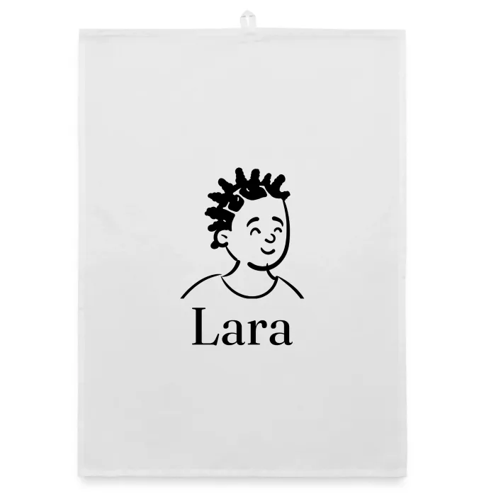 Torchon personnalisé au prénom Lara