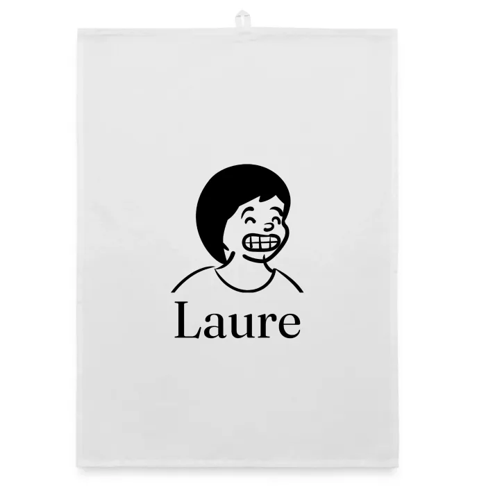 Torchon personnalisé au prénom Laure