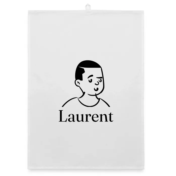 Torchon personnalisé au prénom Laurent
