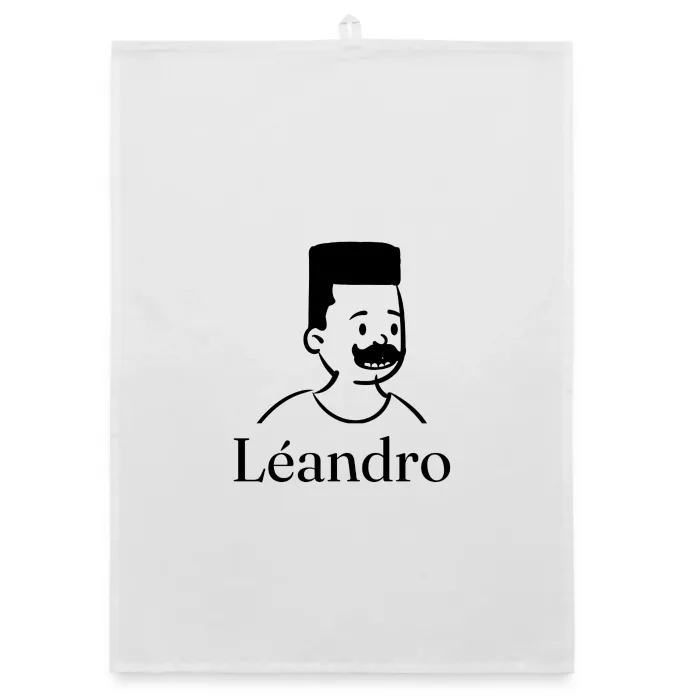 Torchon personnalisé au prénom Léandro