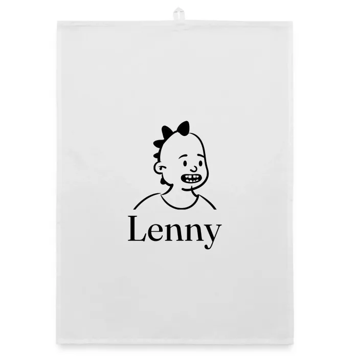 Torchon personnalisé au prénom Lenny