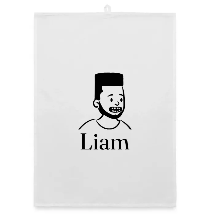 Torchon personnalisé au prénom Liam