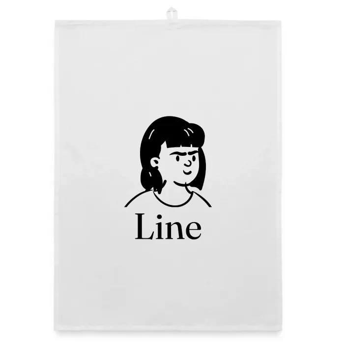Torchon personnalisé au prénom Line