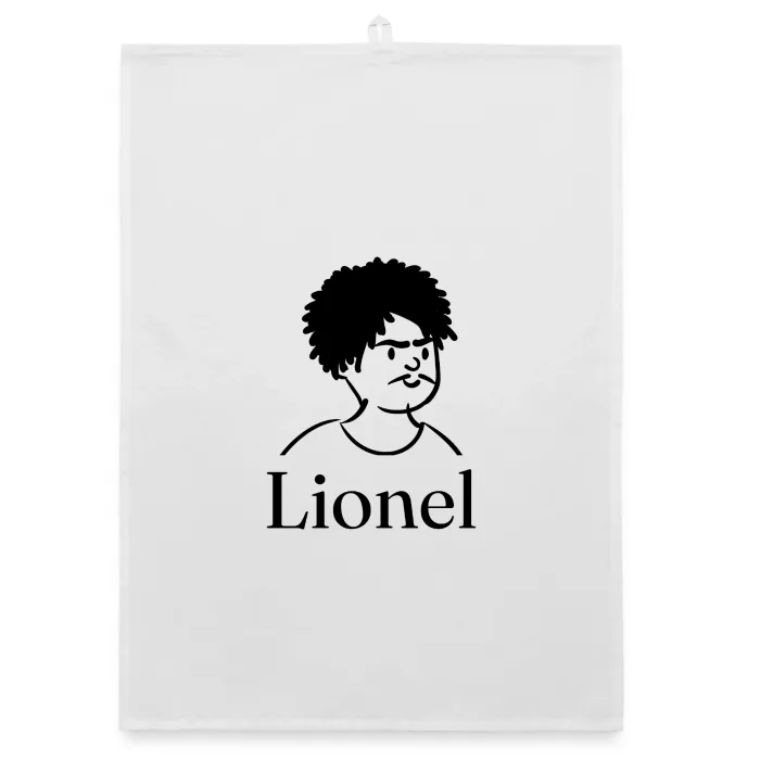 Torchon personnalisé au prénom Lionel