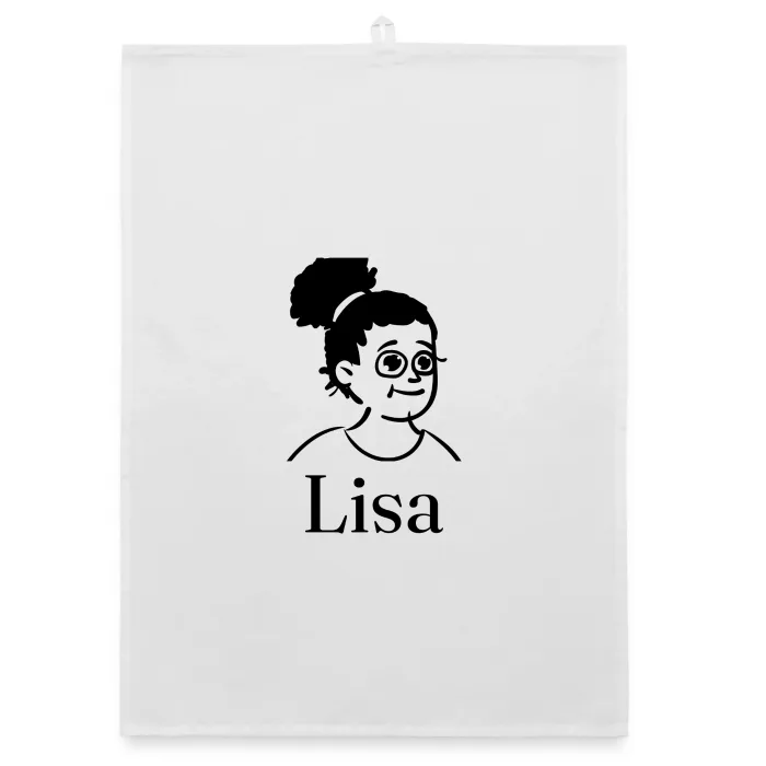 Torchon personnalisé au prénom Lisa
